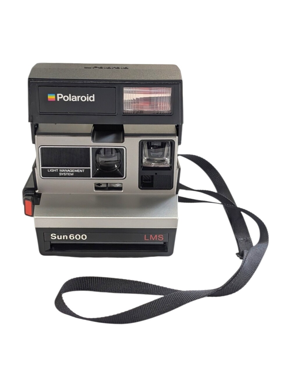 Polaroid Sun 600 LMS Land Instant Film Camera Strap Vintage Tested